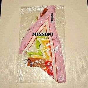 NWT Authentic Missoni colorful silk triangle scarf